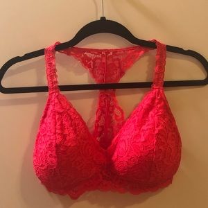 Never Worn Red Lace Bralette
